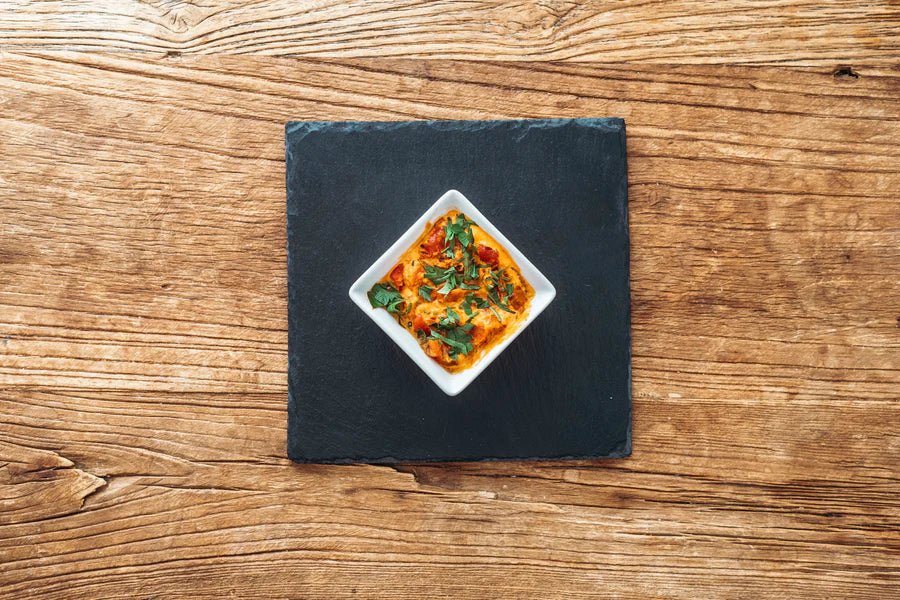 Pimientos con crema de piquillo