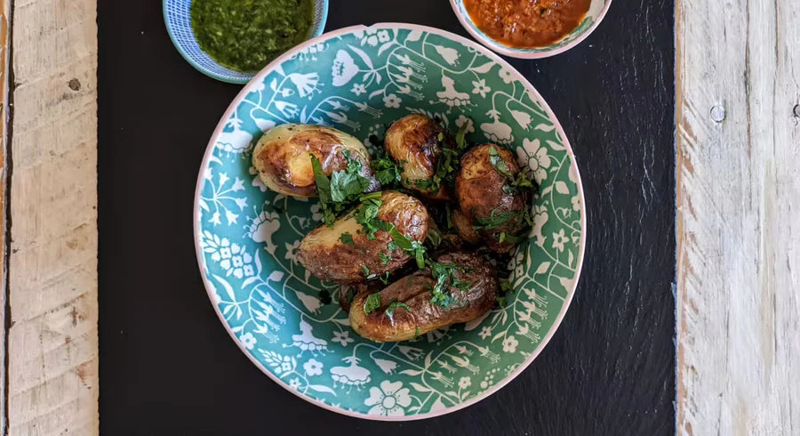 Papas asadas con mojo